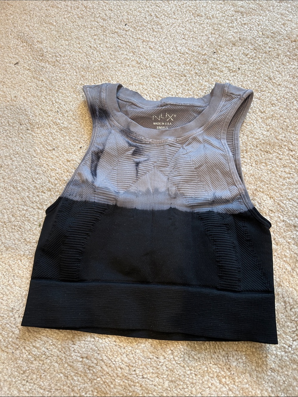 NUX Tie-Dye Seamless Crop Tank Ombré  Sports Bra